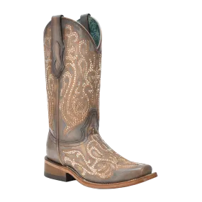 Corral Ladies Distressed Grey-Honey Western Boots C4096