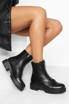 Croc Zip Up Pu Boots