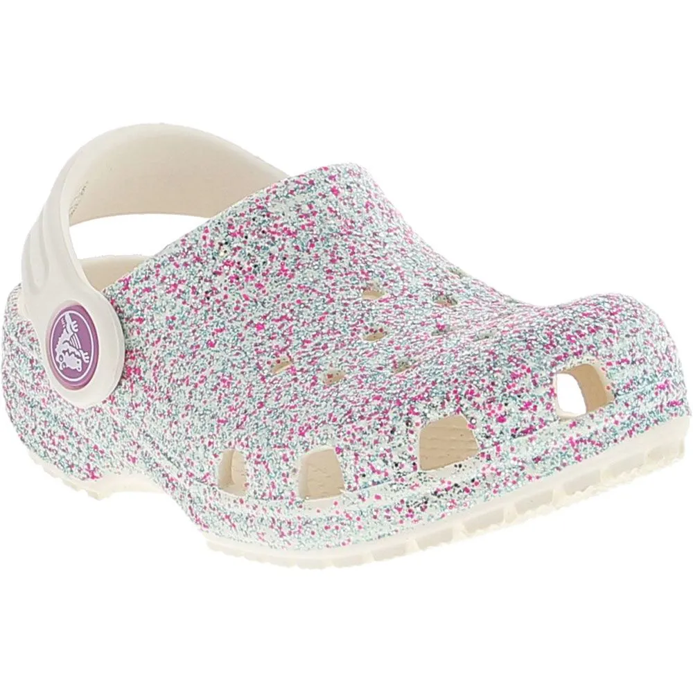 Crocs Classic Glitter Clog Toddler Sandals