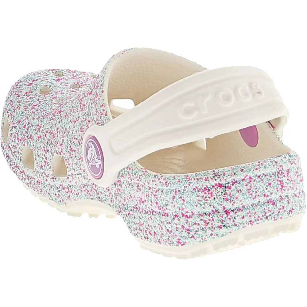 Crocs Classic Glitter Clog Toddler Sandals