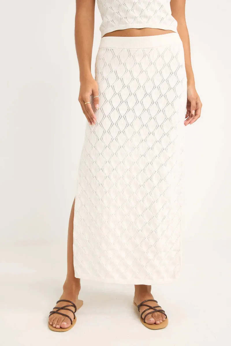 Daisy Knit Skirt - Ivory