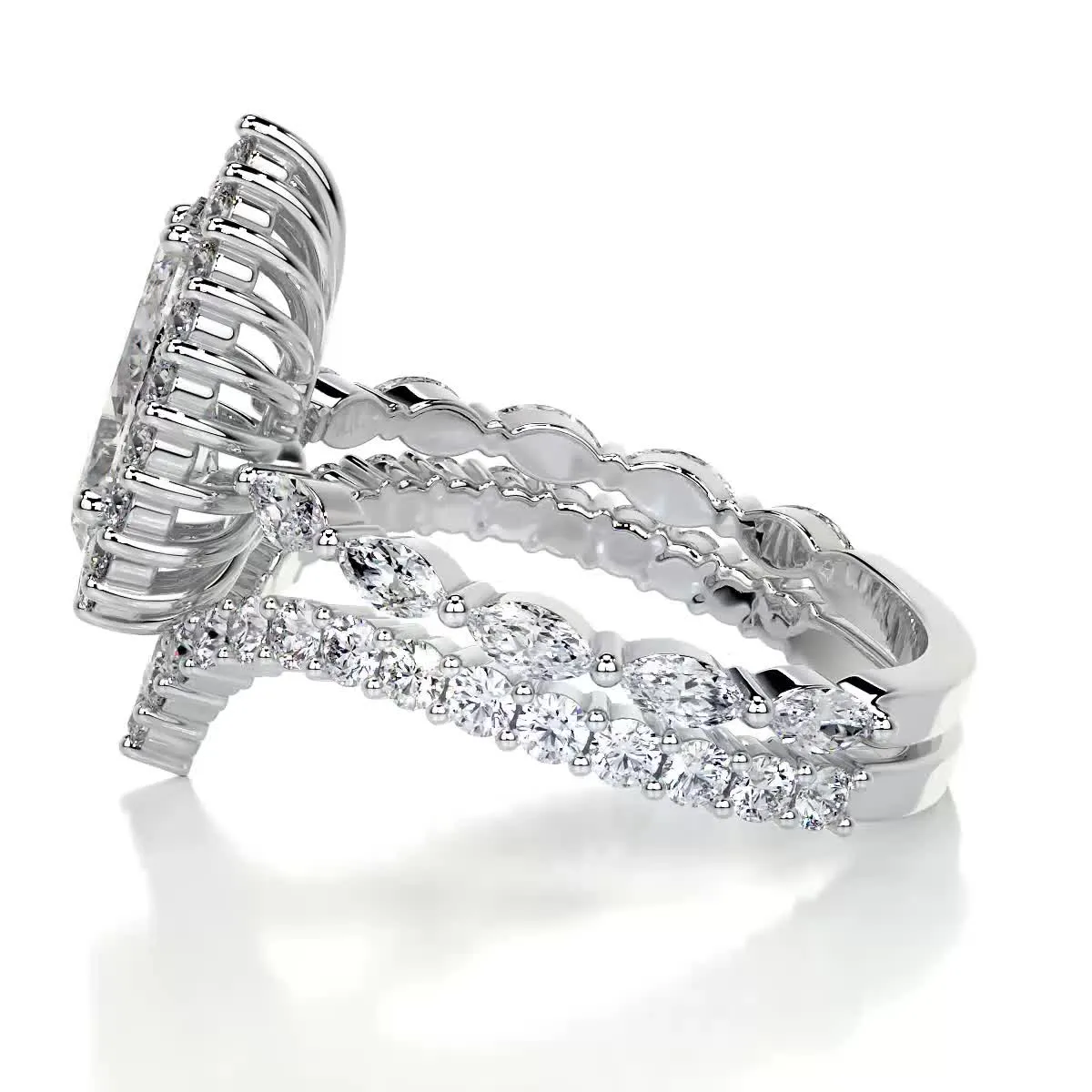 Dawn Diamond Bridal Set -14K White Gold