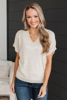 Afternoons Knit Top in Oatmeal - Shop Now