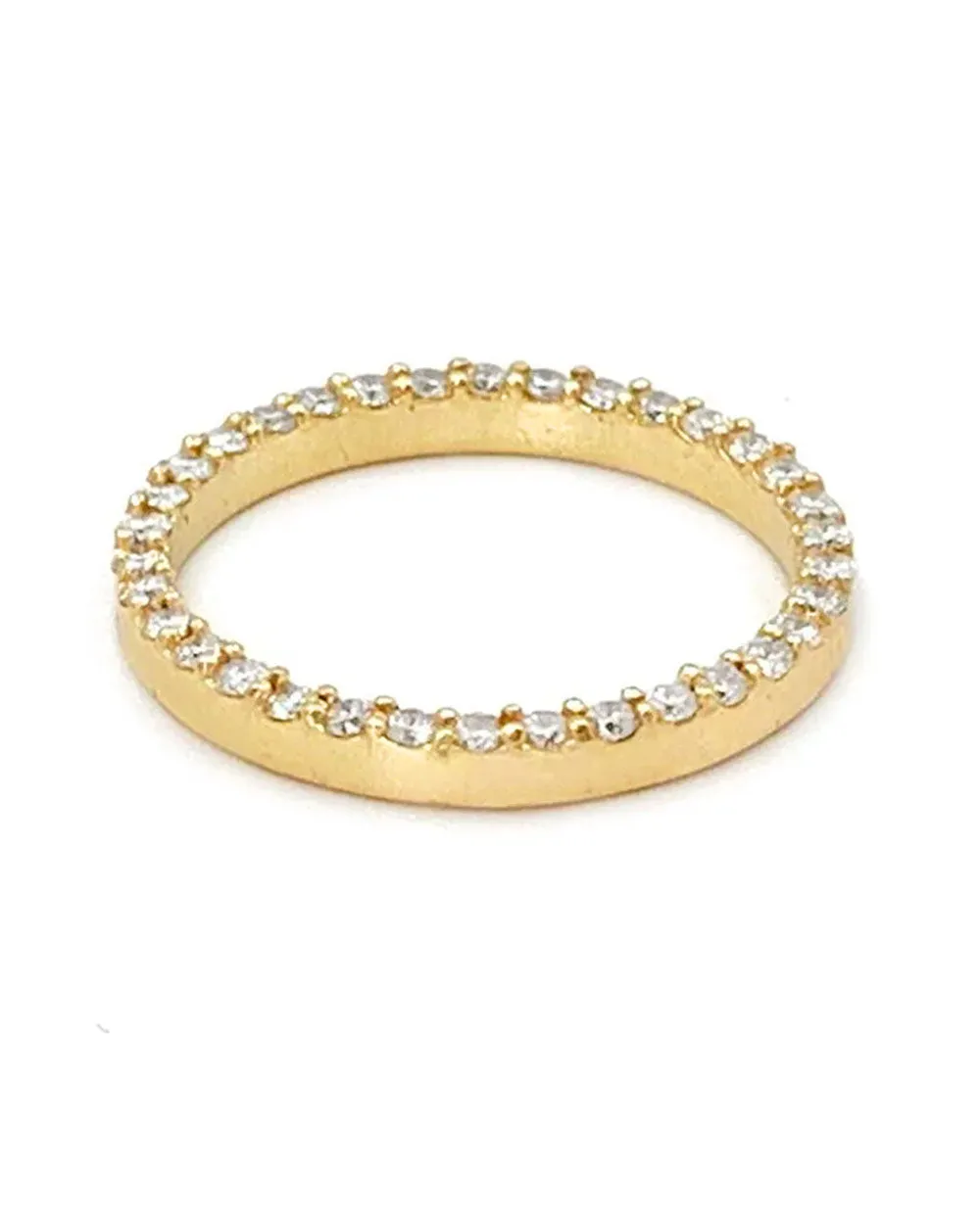 Diamond Band Edge-Set Ring