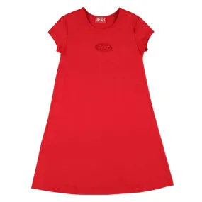 Red Logo Diesel Dress