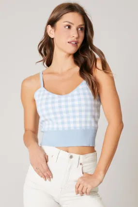 Dominika Gingham Knit Cami Top