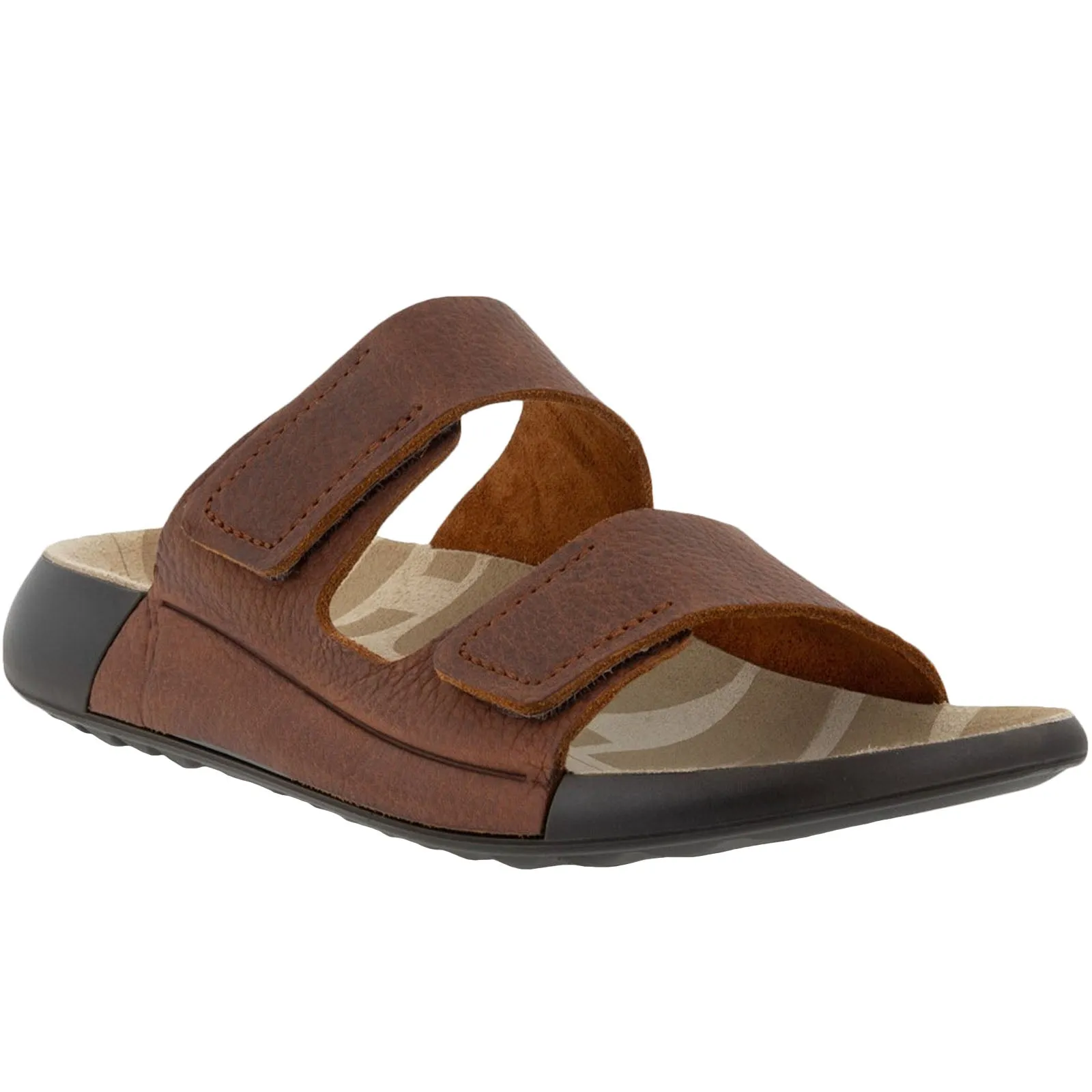 ECCO Womens Cozmo Flat Leather Sandals