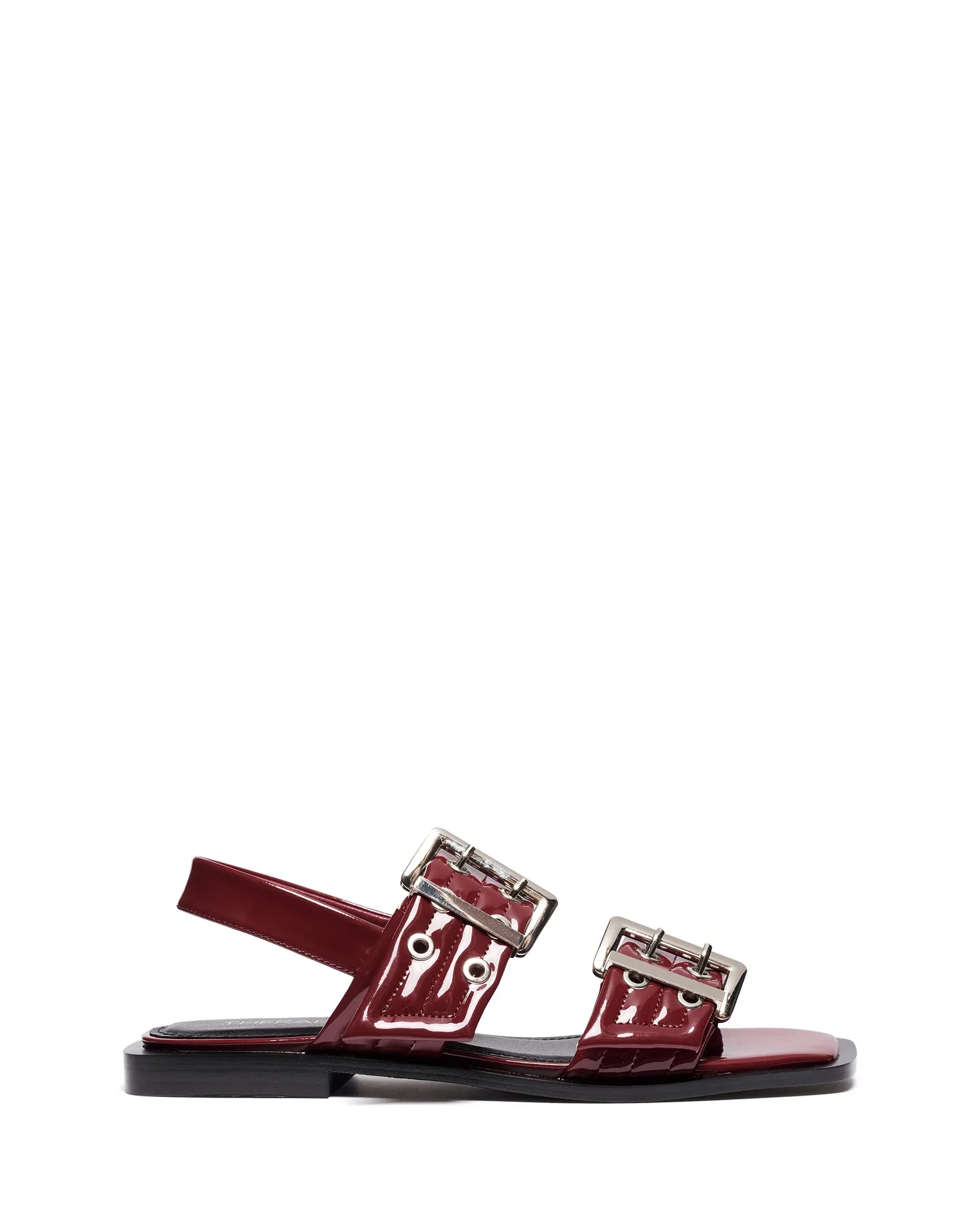 Elemental Slingback Flat Sandal Cherry Patent