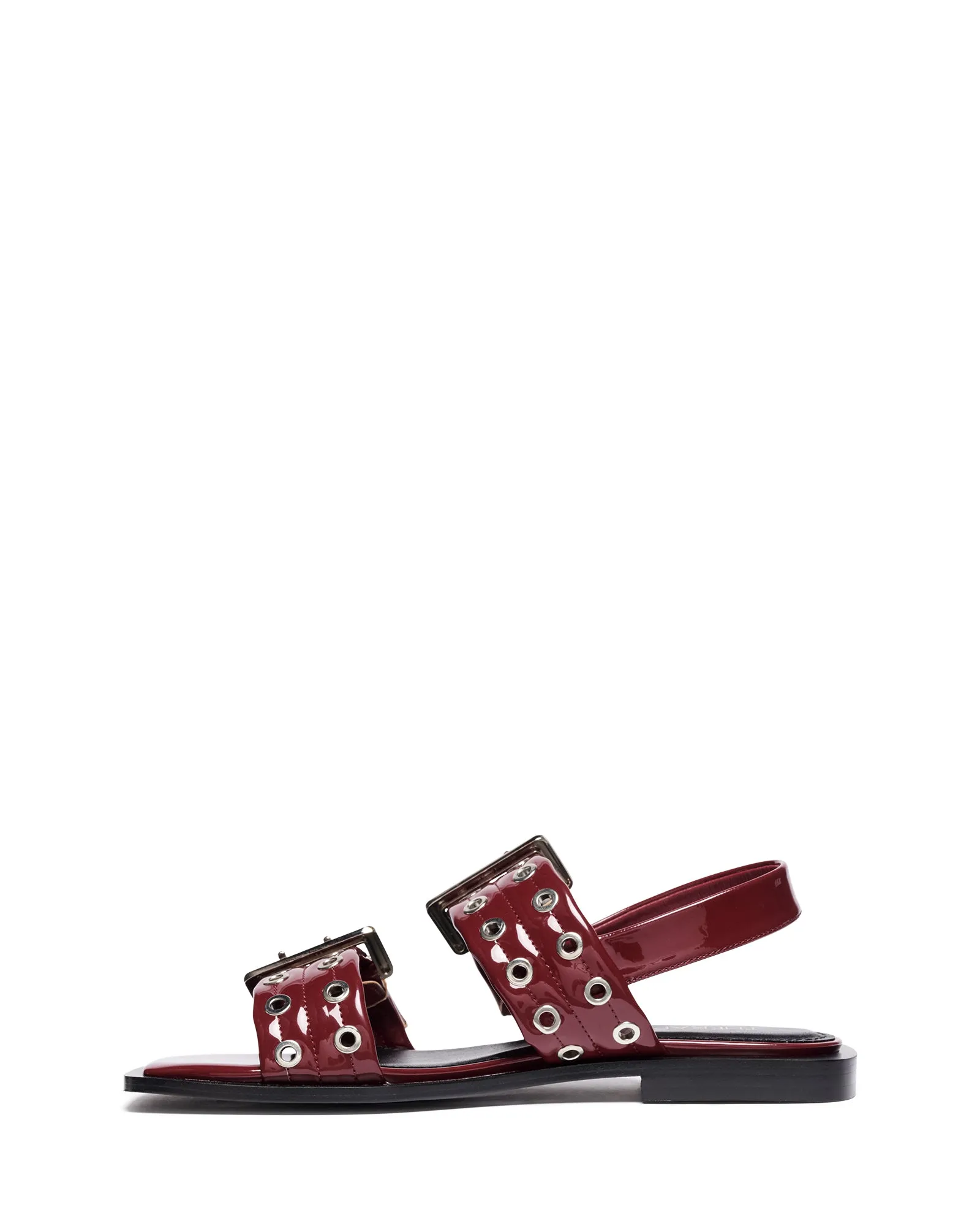 Elemental Slingback Flat Sandal Cherry Patent