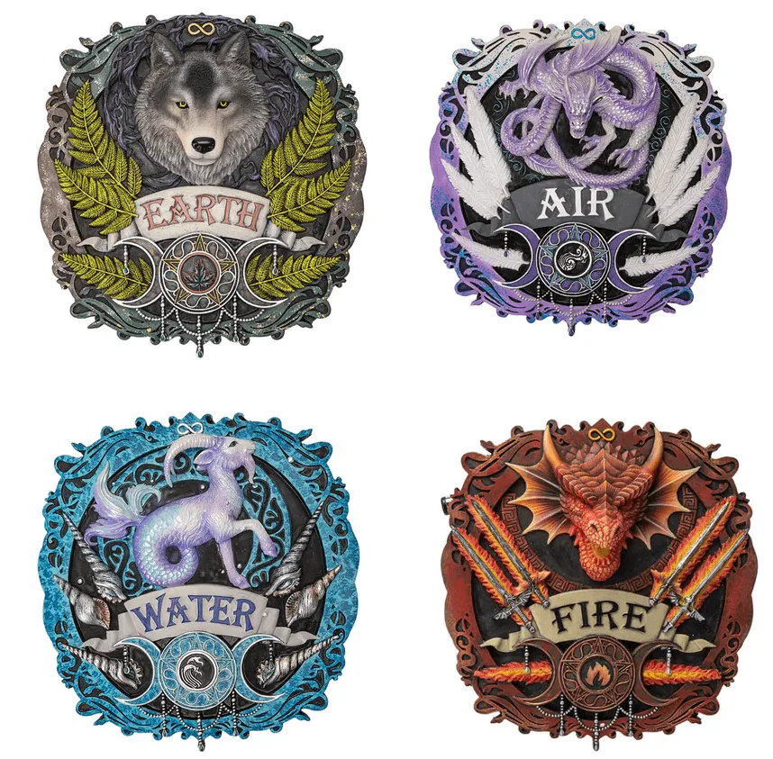 Elements Plaque Set by Anne Stokes