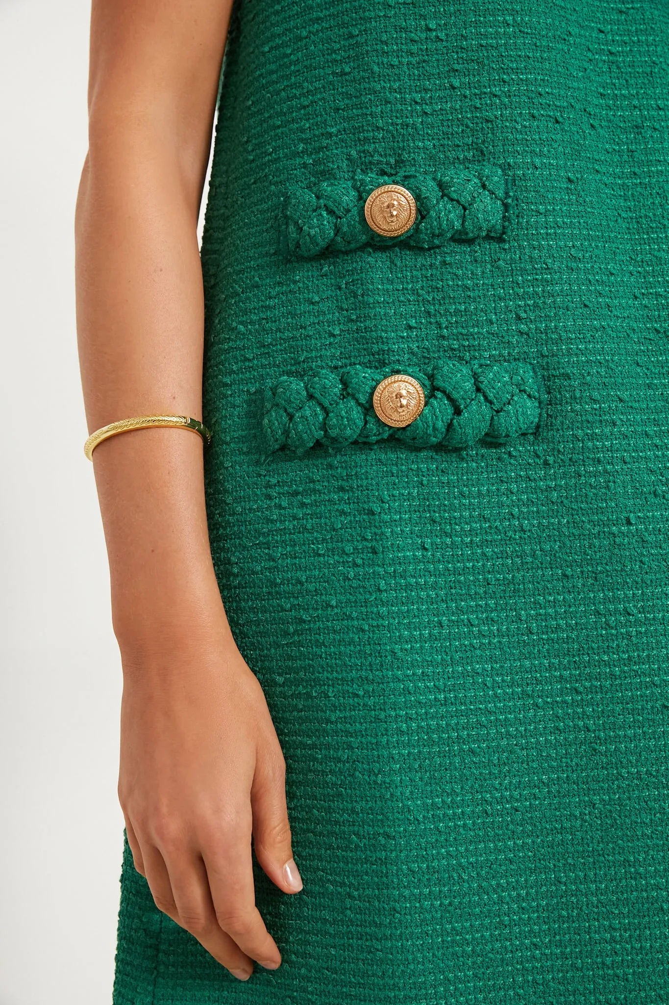 Emerald Green Tweed Jackie Dress