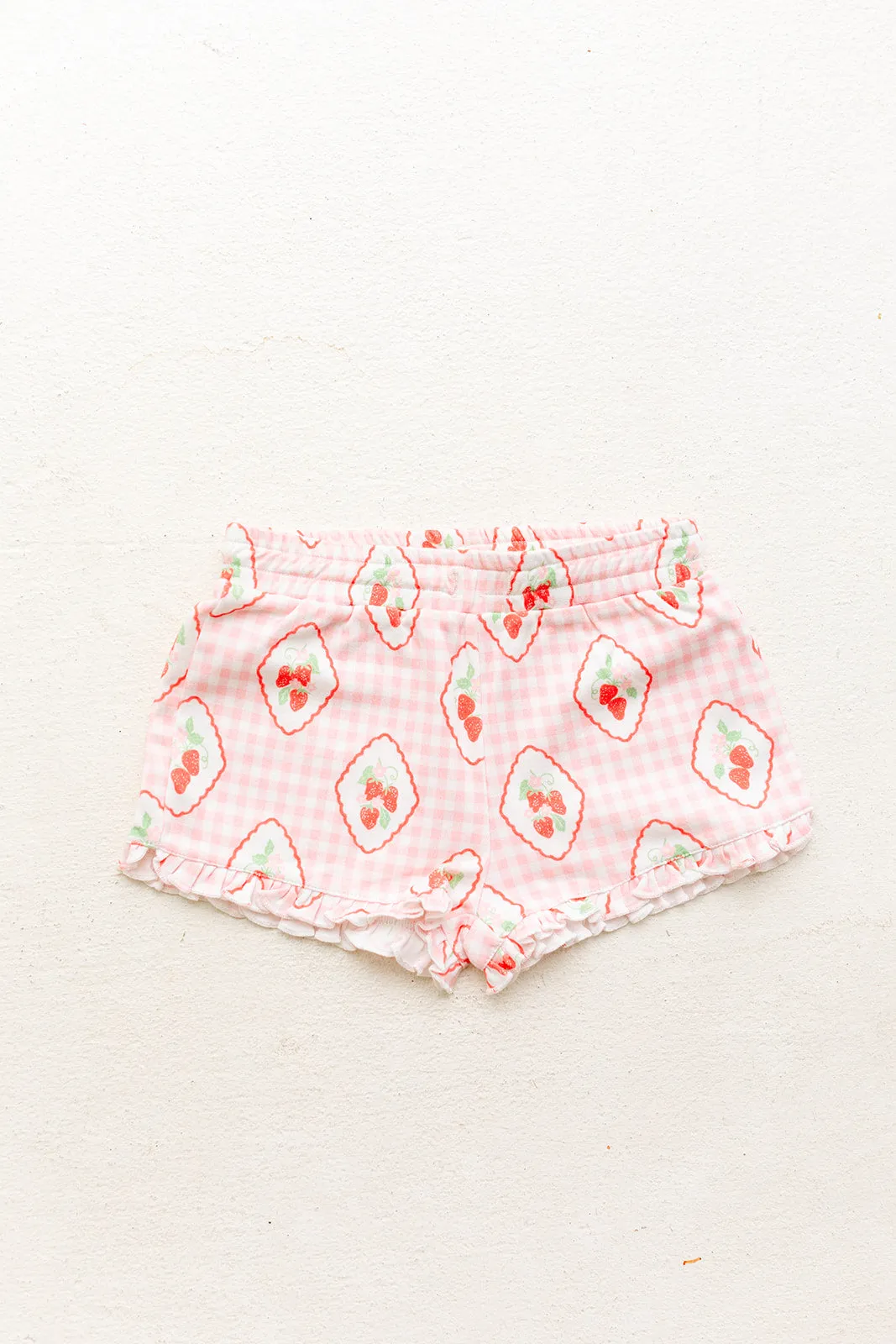 EMERSON KNIT SHORTS - STRAWBERRY FIELDS