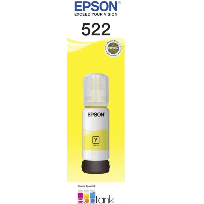 Epson 522 Ink Bottle Set Cartridge Refill Black/Cyan/Magenta/Yellow EcoTank Genuine Original