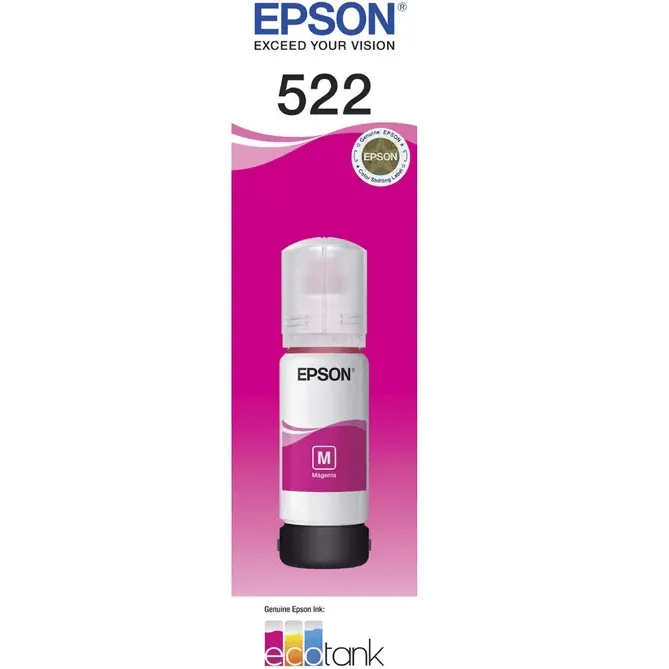 Epson 522 Ink Bottle Set Cartridge Refill Black/Cyan/Magenta/Yellow EcoTank Genuine Original