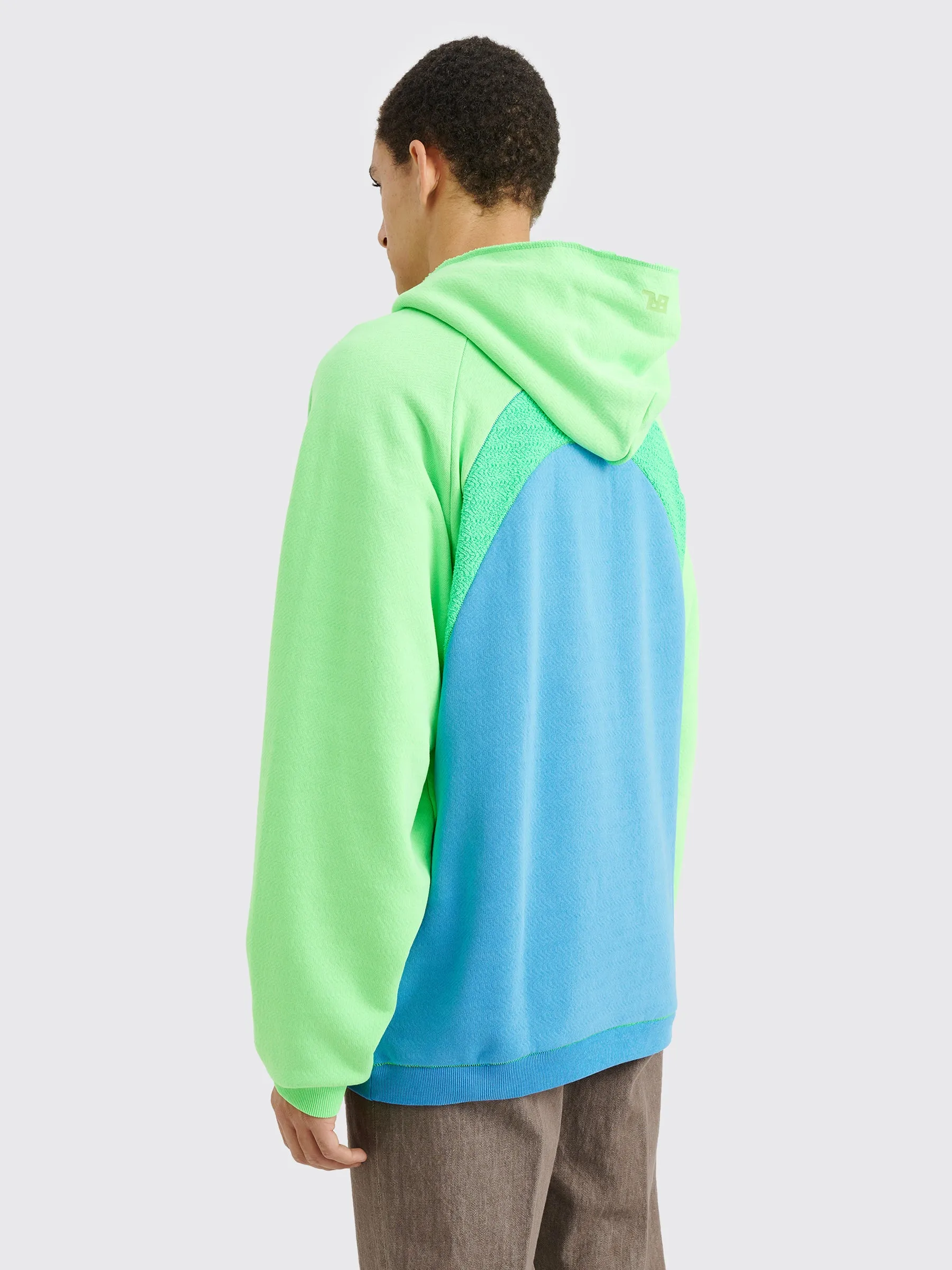 ERL Rainbow Knit Hoodie Blue