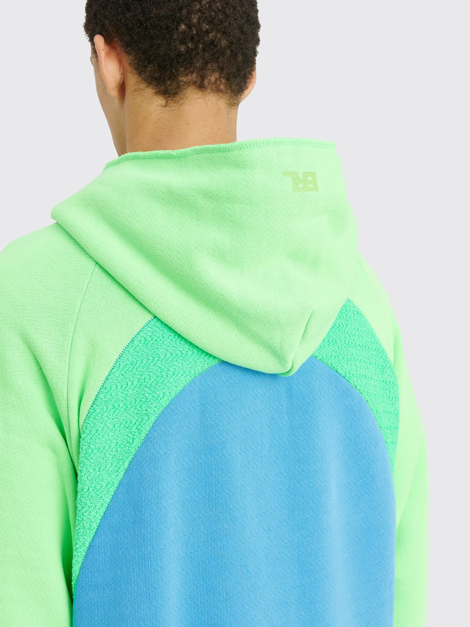 ERL Rainbow Knit Hoodie Blue