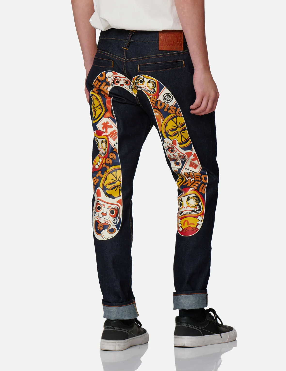 EVISU Squad Daicock Print Carrot-Fit Jeans #2017