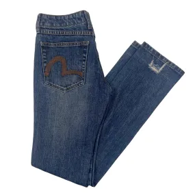 Evisu Straight Leg Blue Denim Jeans