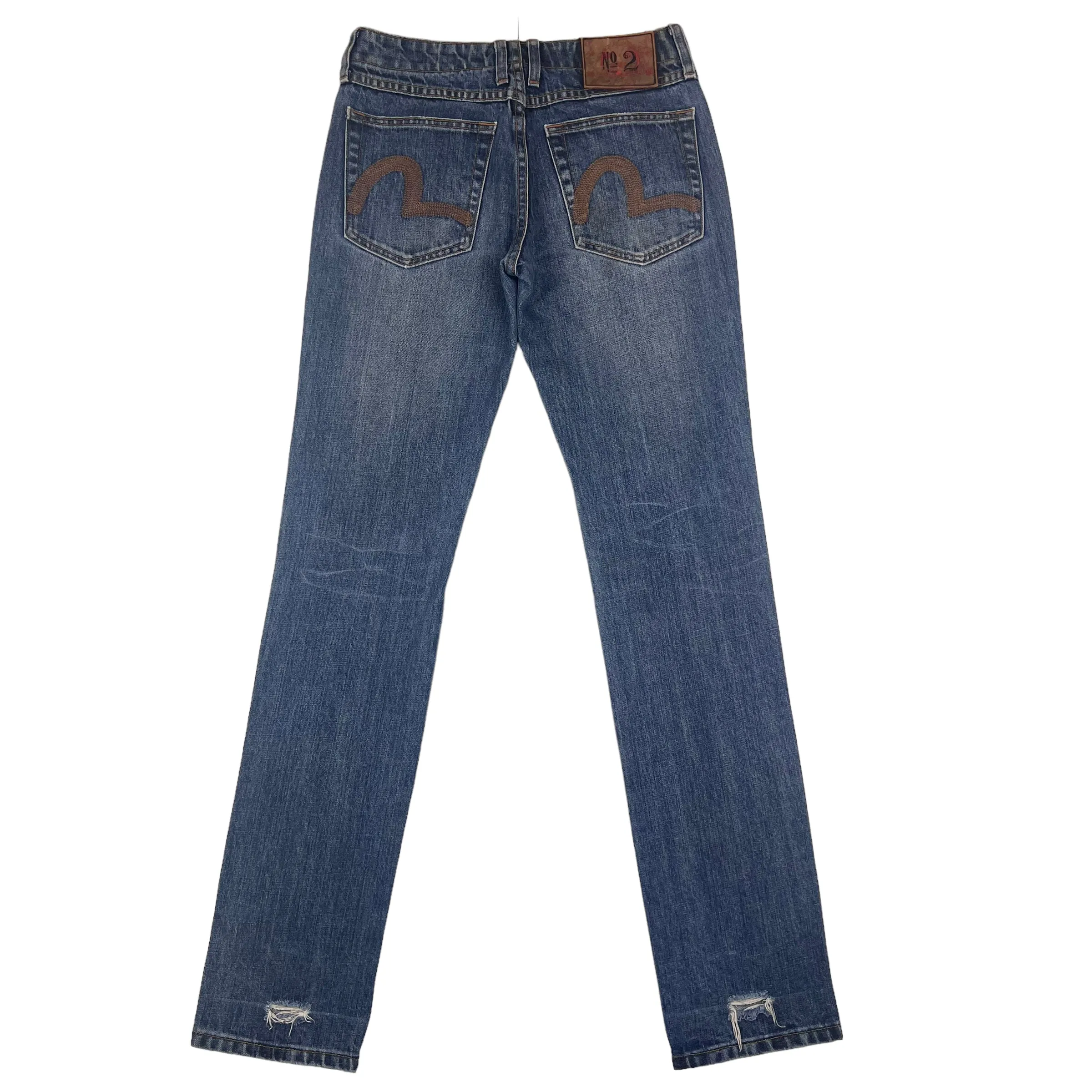 Evisu Straight Leg Blue Denim Jeans