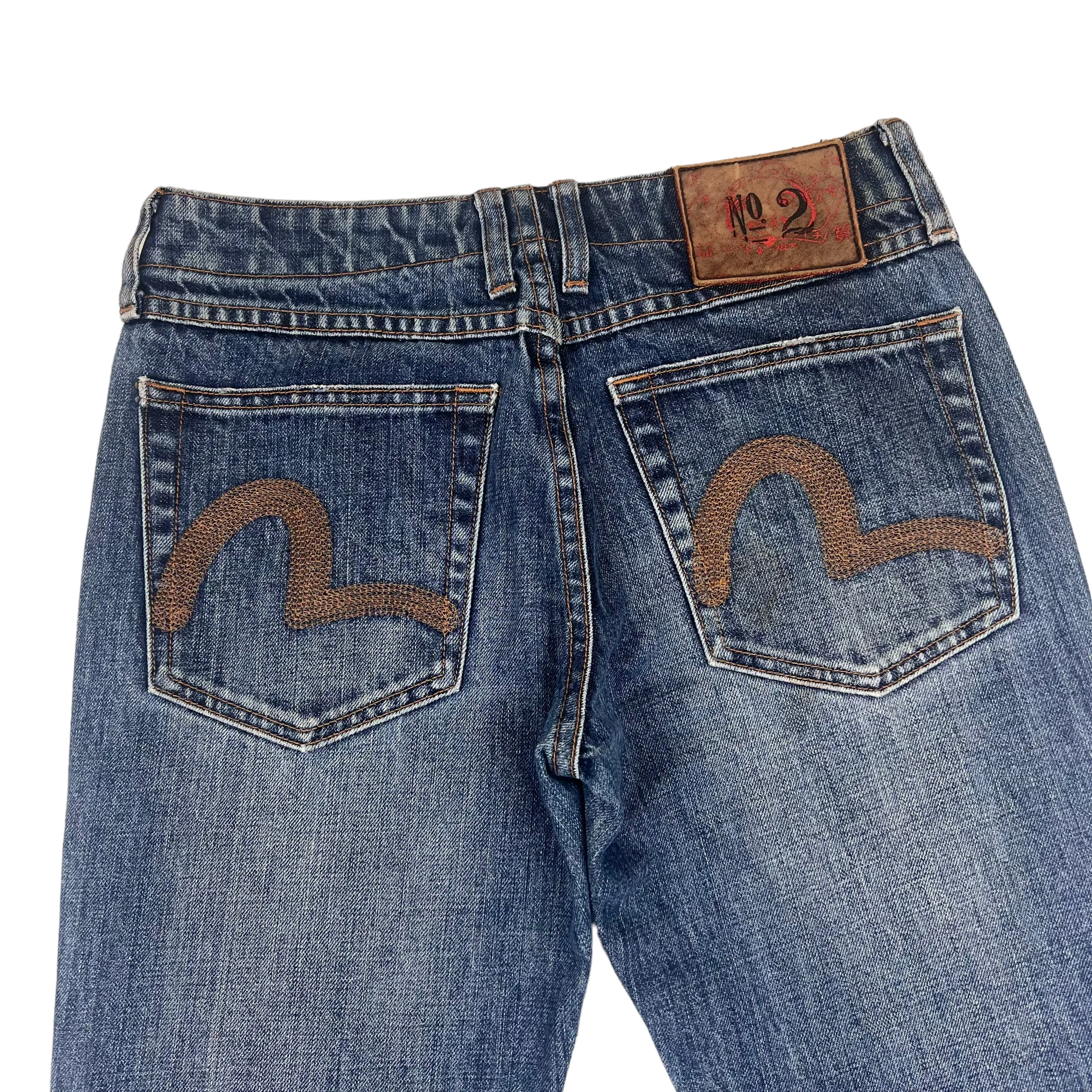 Evisu Straight Leg Blue Denim Jeans