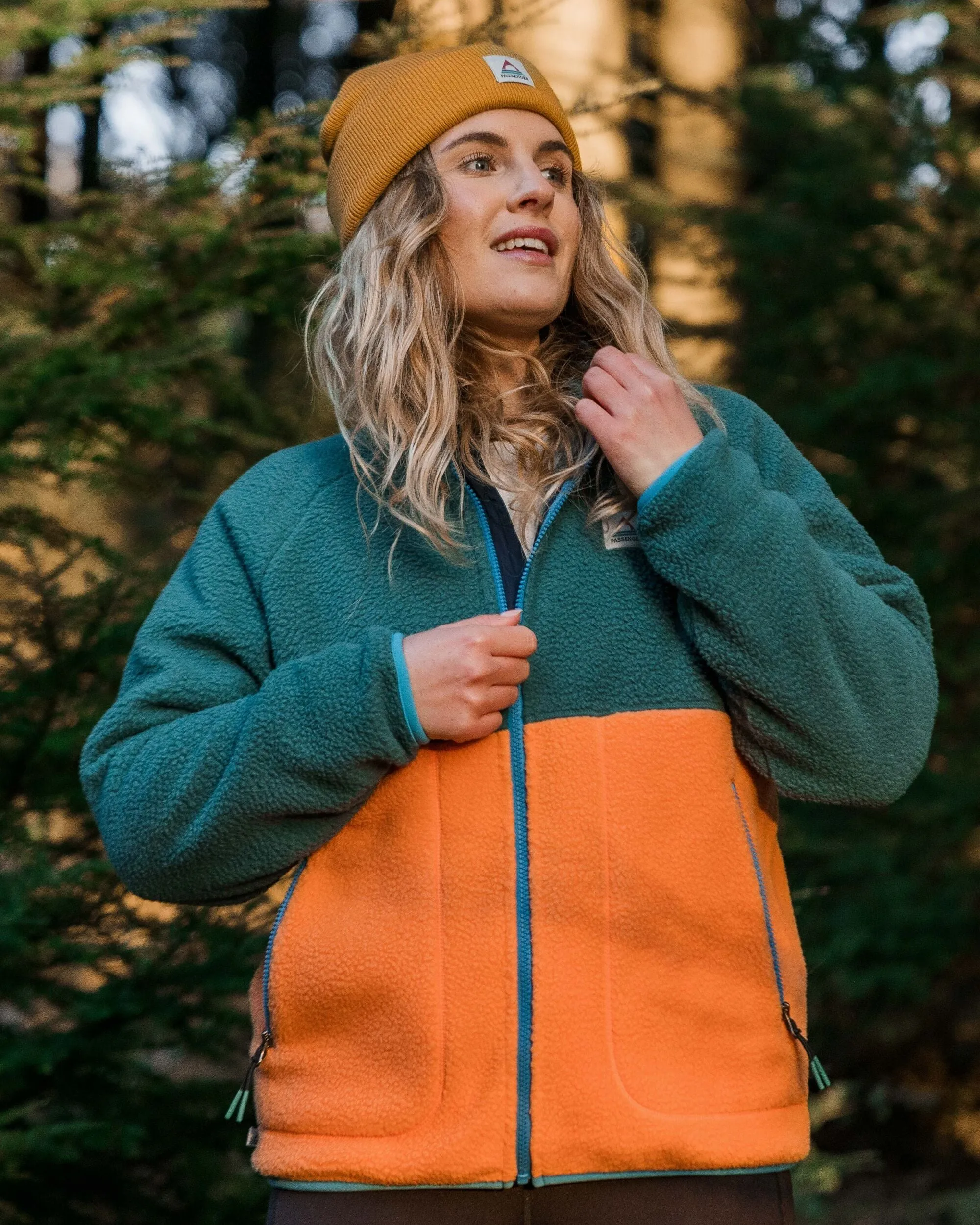 Apricot Recycled Sherpa Fleece - Fairbanks 2.0 Full Zip