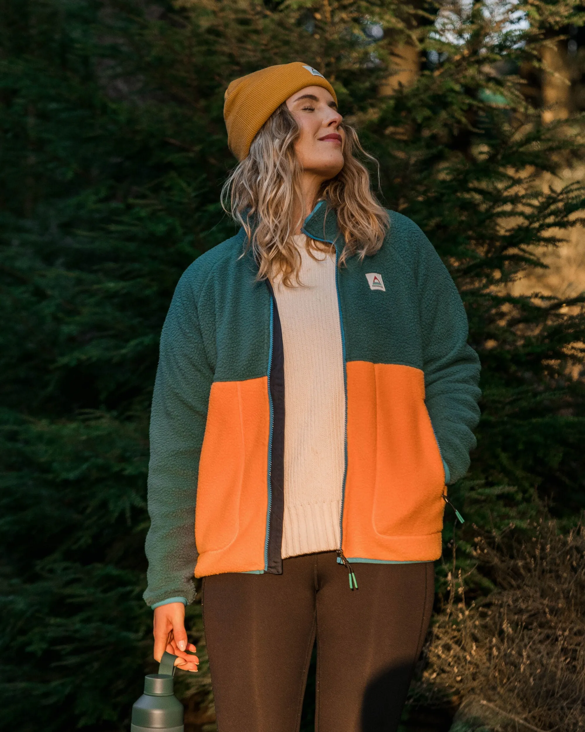 Apricot Recycled Sherpa Fleece - Fairbanks 2.0 Full Zip