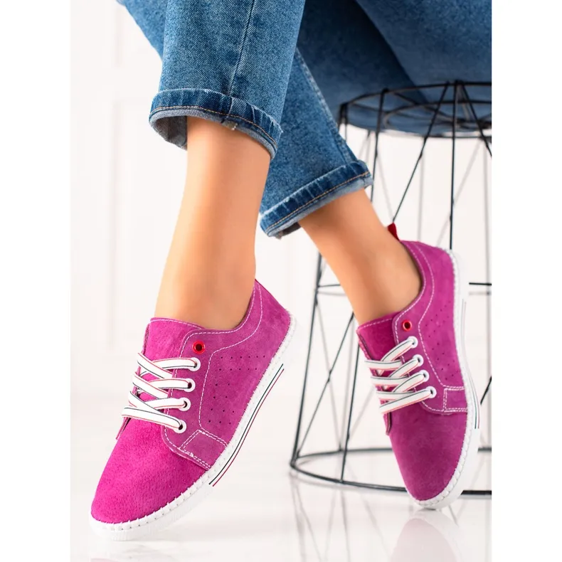 Filippo Classic Leather Sneakers pink