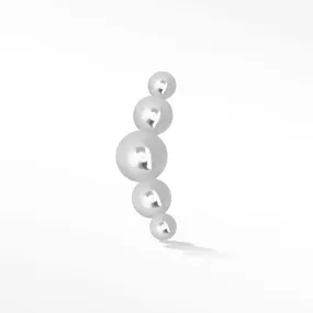 White 14k Croissant Flat Back Earring