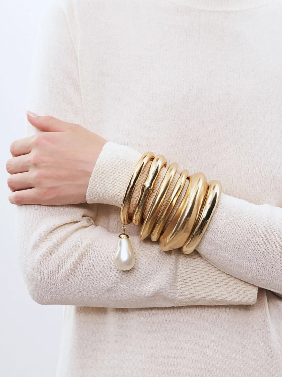 Flat Bangle, gold vintage