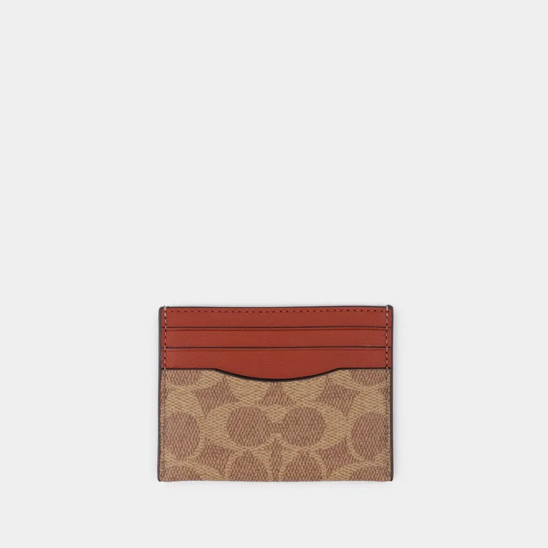 Flat Case Card Holder - Coach - Beige - Canva