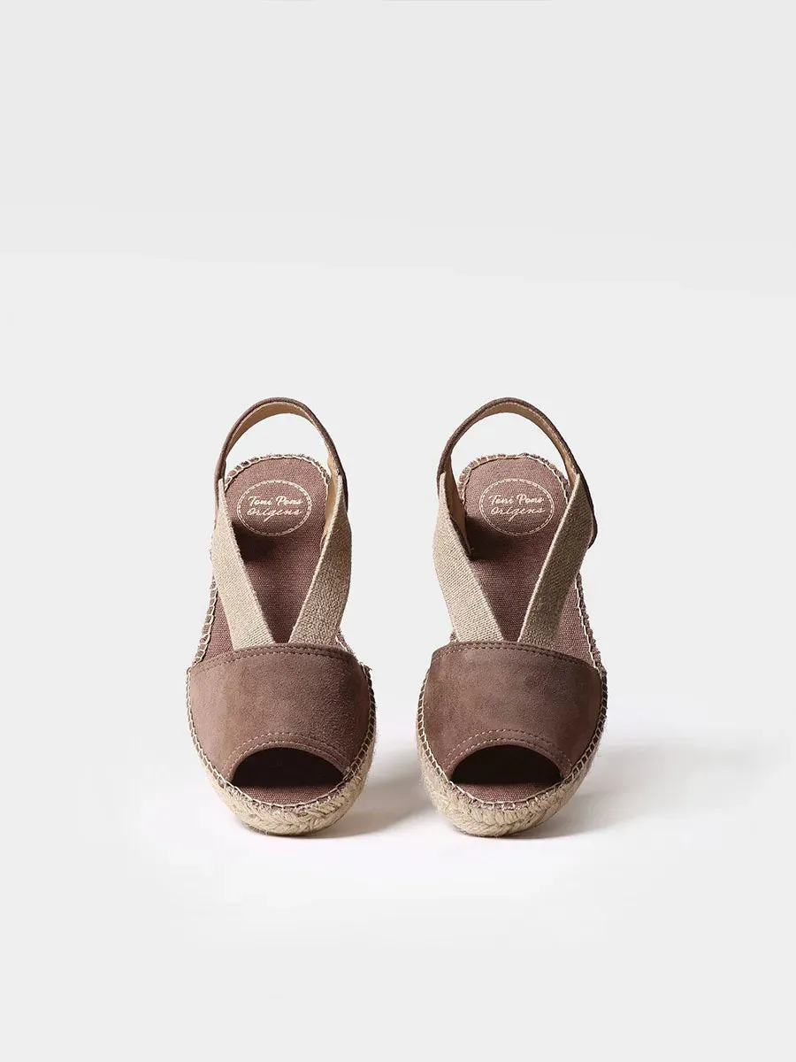 Flat suede sandal - ELLA