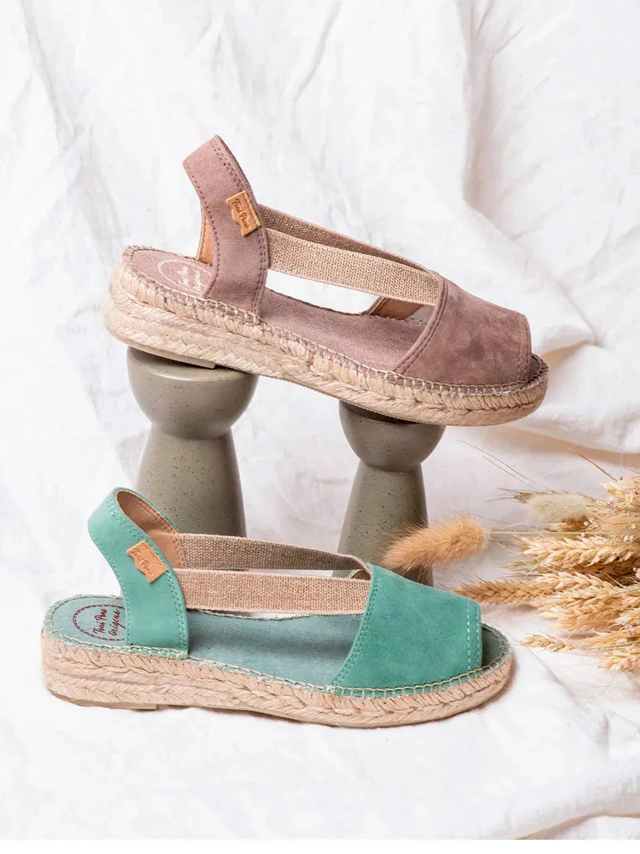 Flat suede sandal - ELLA