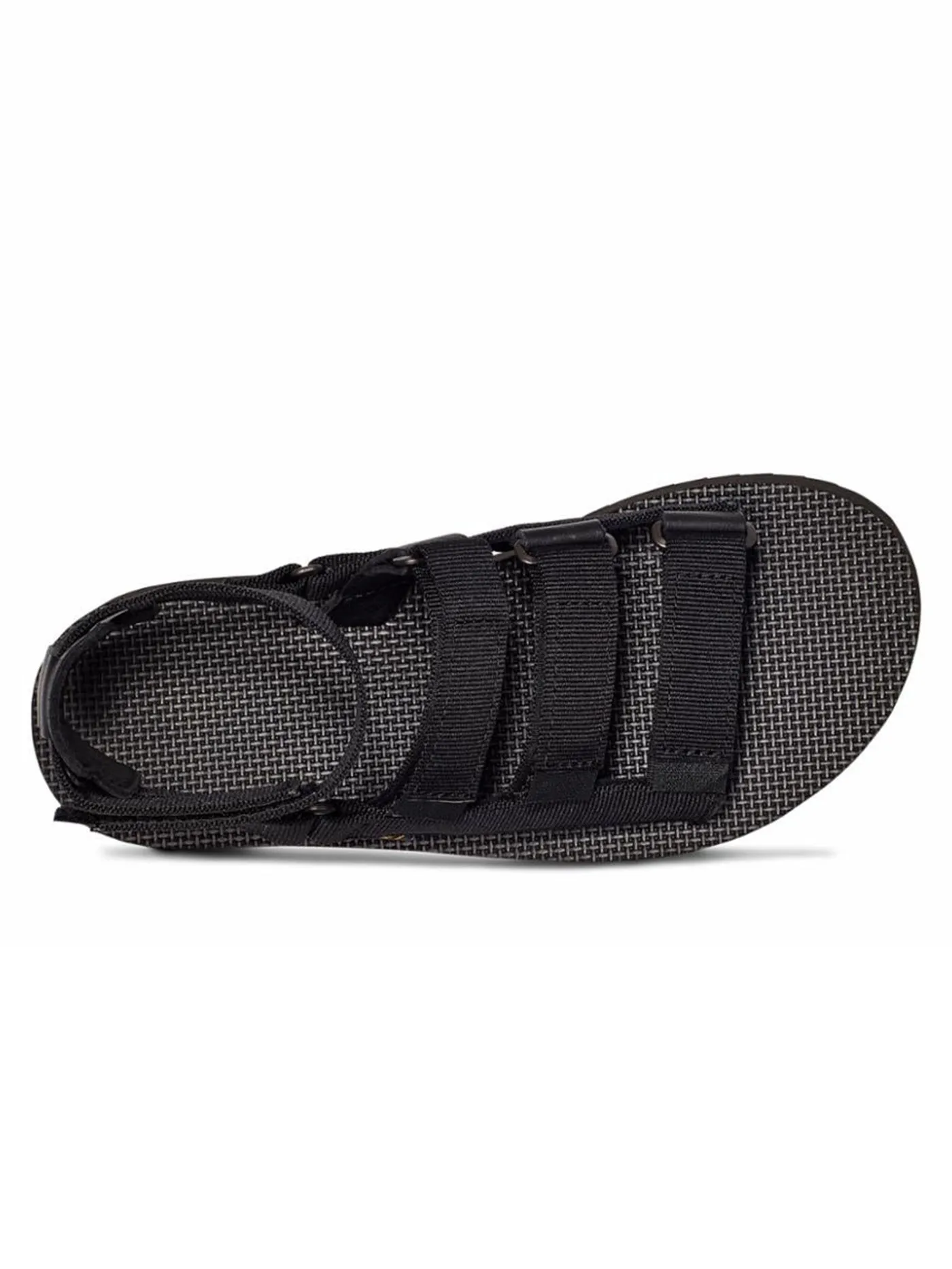 Mevia Black Flatform Sandals.