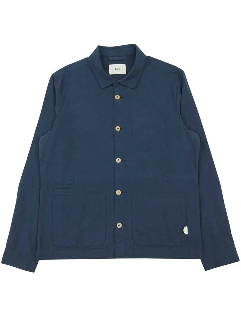 Folk Assembly Jacket Ash Navy Crinkle