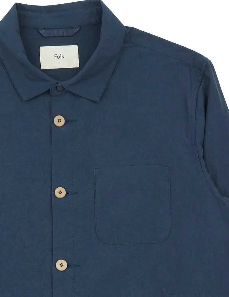 Folk Assembly Jacket Ash Navy Crinkle