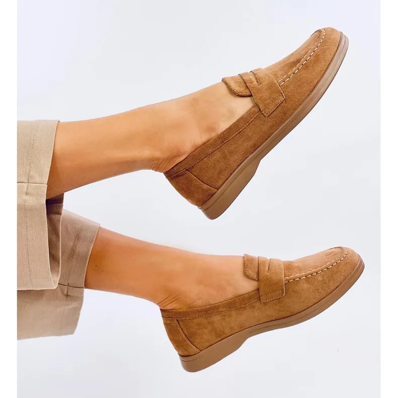 Brown Khaki Moccasins for Women