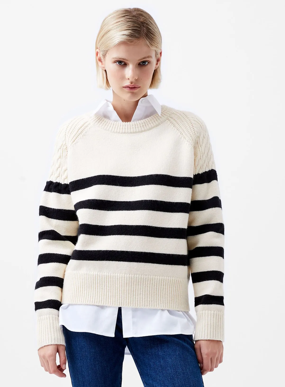 French Connection Quinley Stripe Jumper XL - Shop Jumpers at Tu