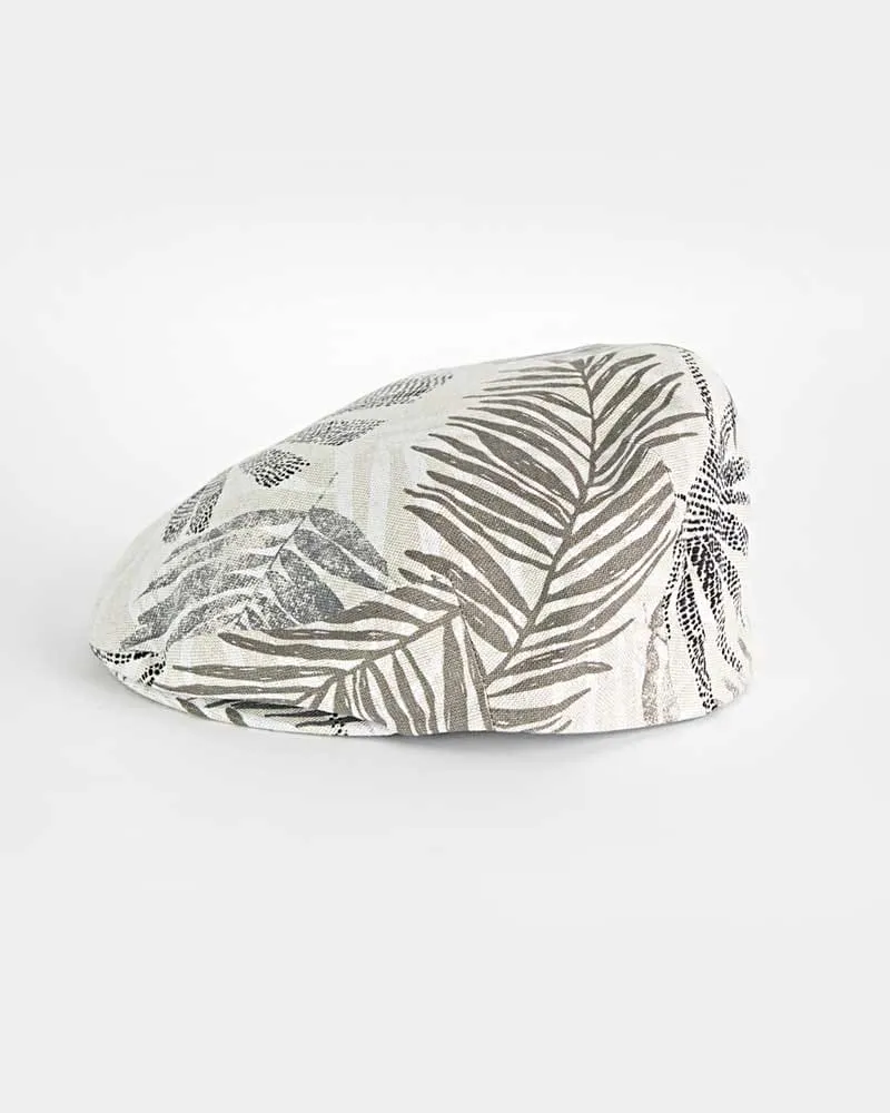 Fronds Natural Cotton Flat Cap