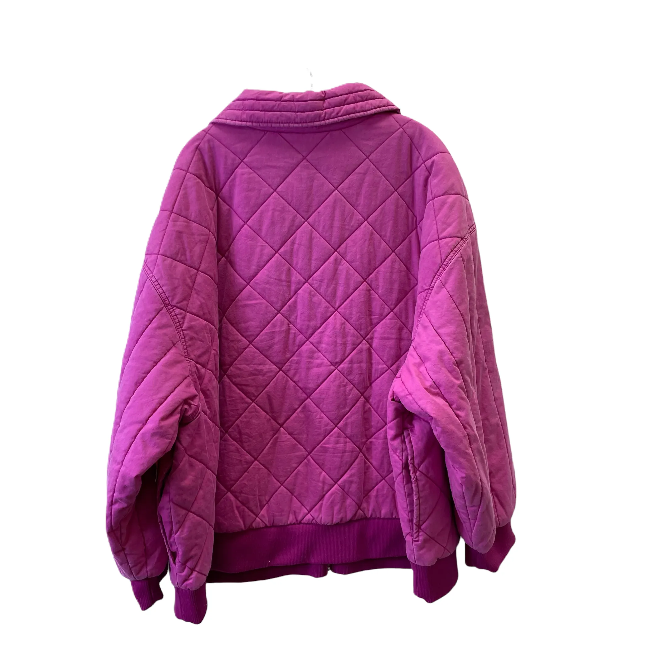 Fuchsia Plus Size Puffer Jacket Quilted by Wild Fable