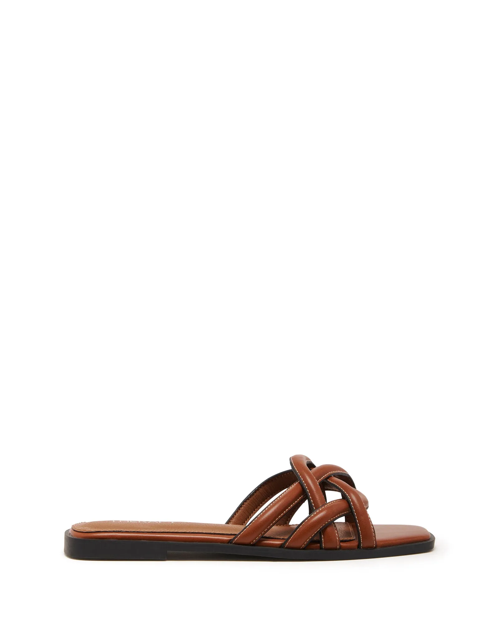 Gabrielle Flat Dark Tan Burnished