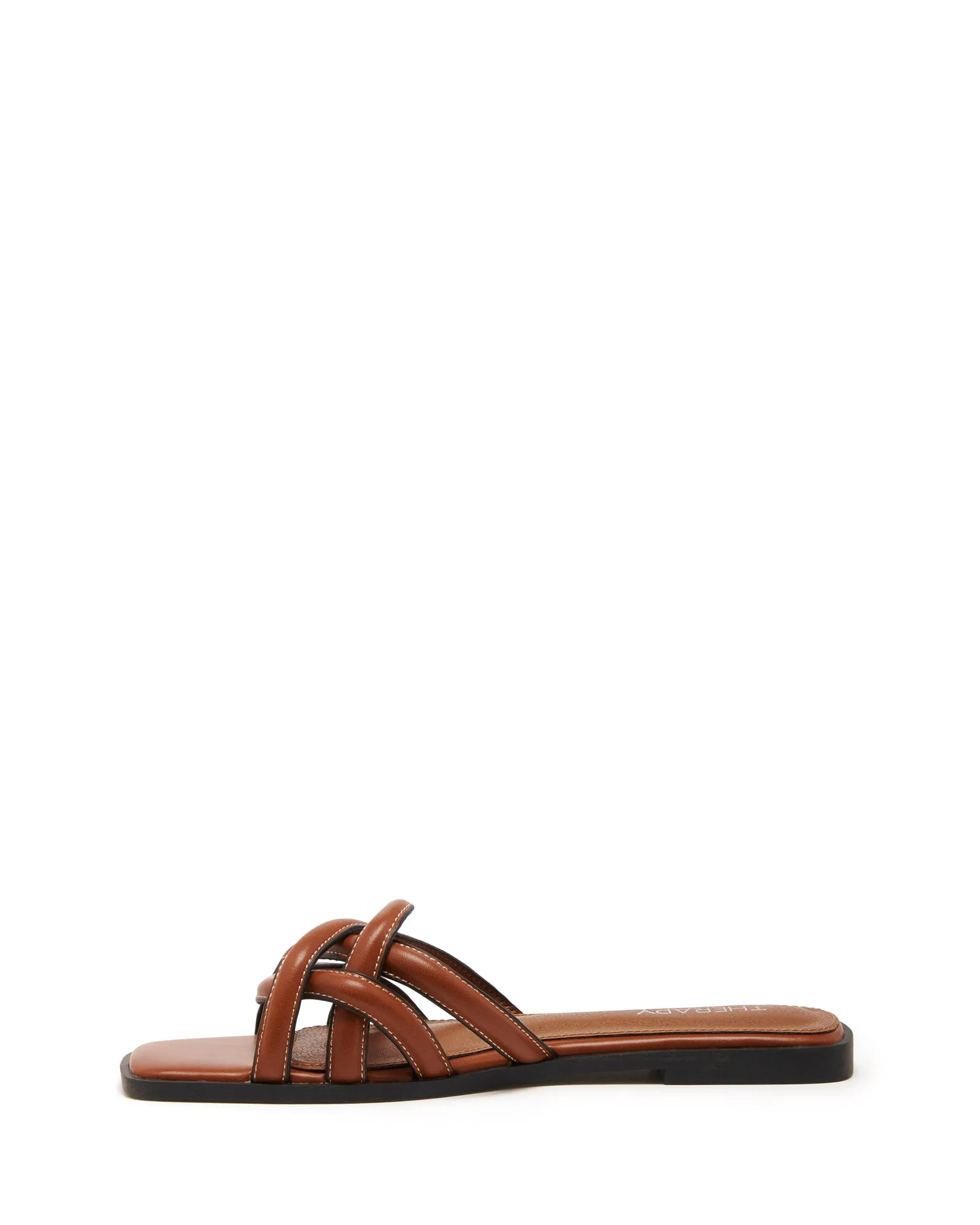 Gabrielle Flat Dark Tan Burnished