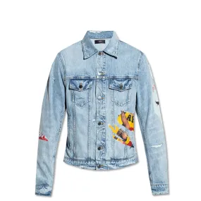 Amiri Playboy Magazine denim trucker jacket.