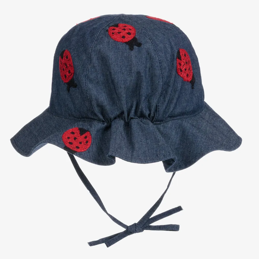 Girls Blue Chambray Sun Hat