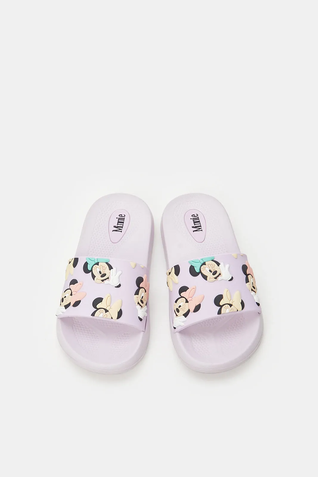 Girls Lilac Minnie Mouse Slides