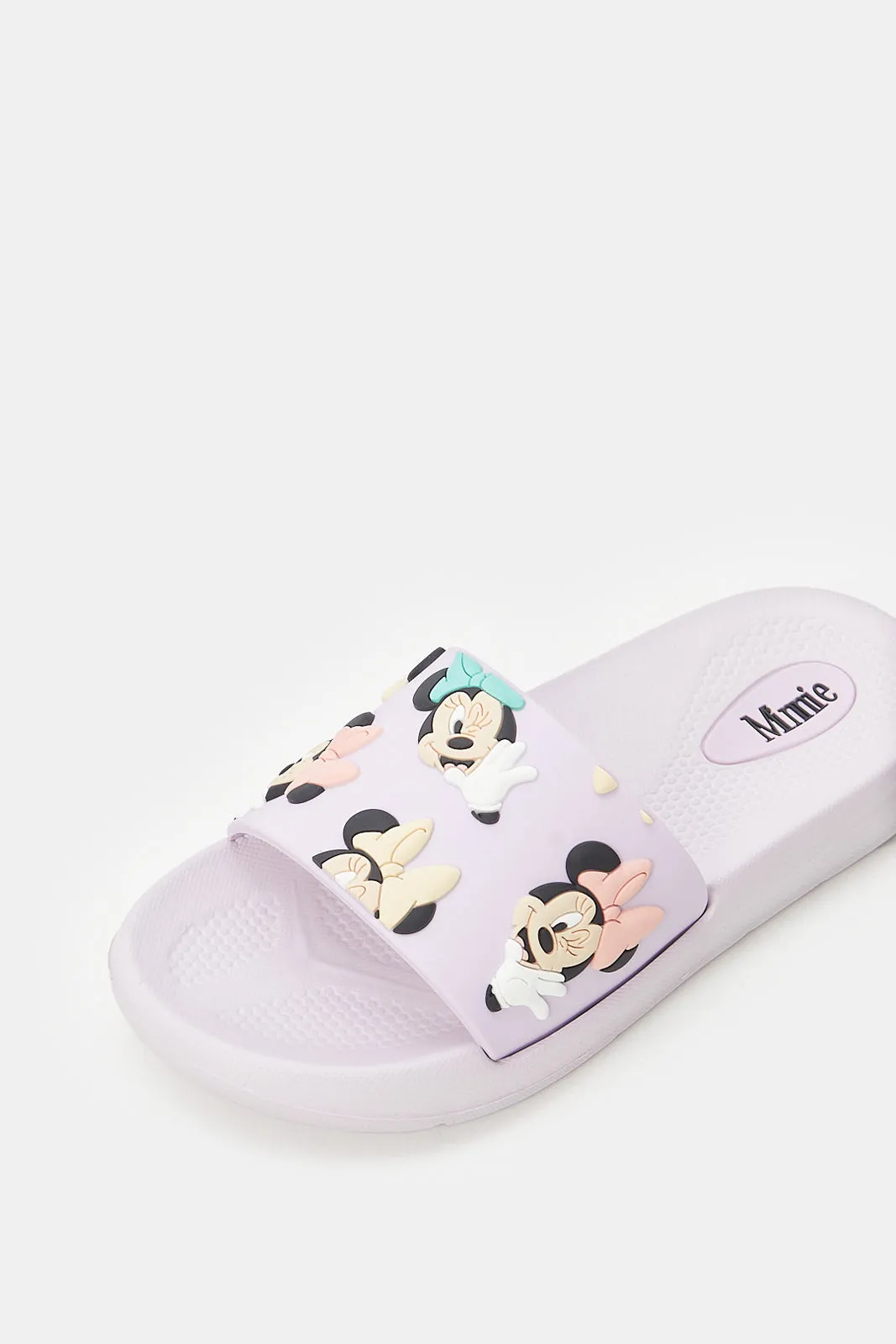 Girls Lilac Minnie Mouse Slides