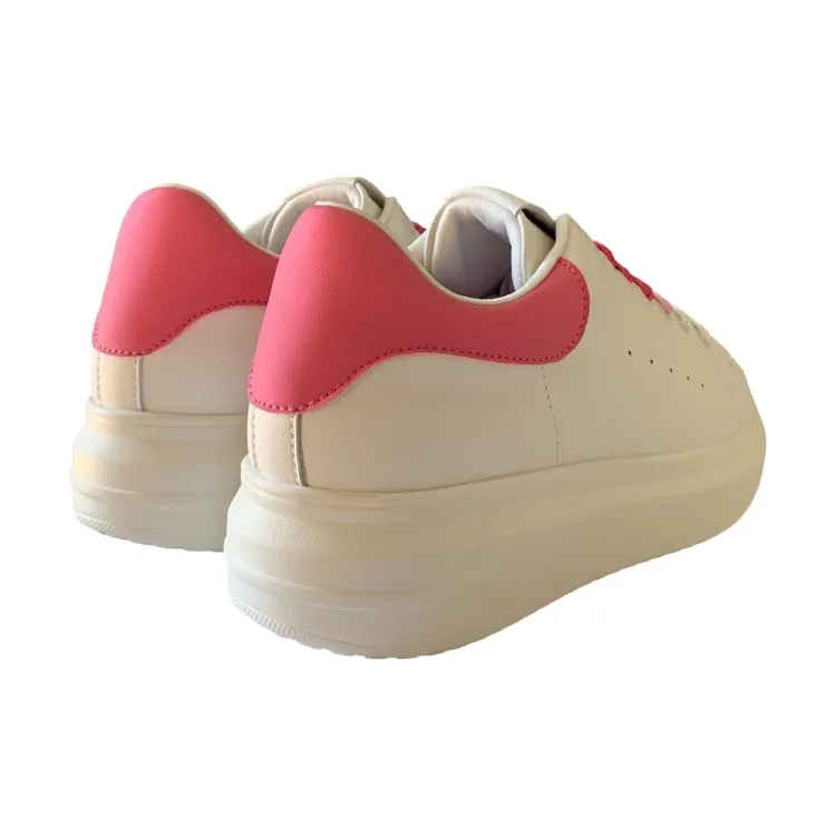 Gold & Gold White Fuchsia Women's Shoes Sneakers GB810