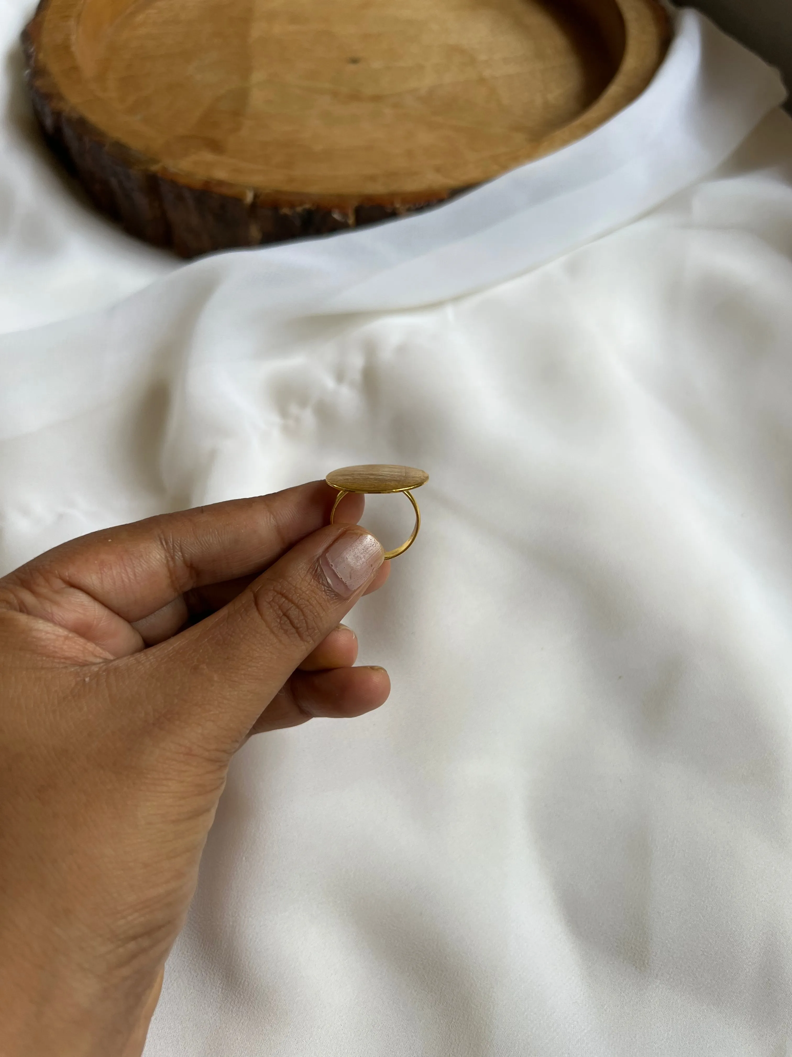 Golden flat ring- Adjustable