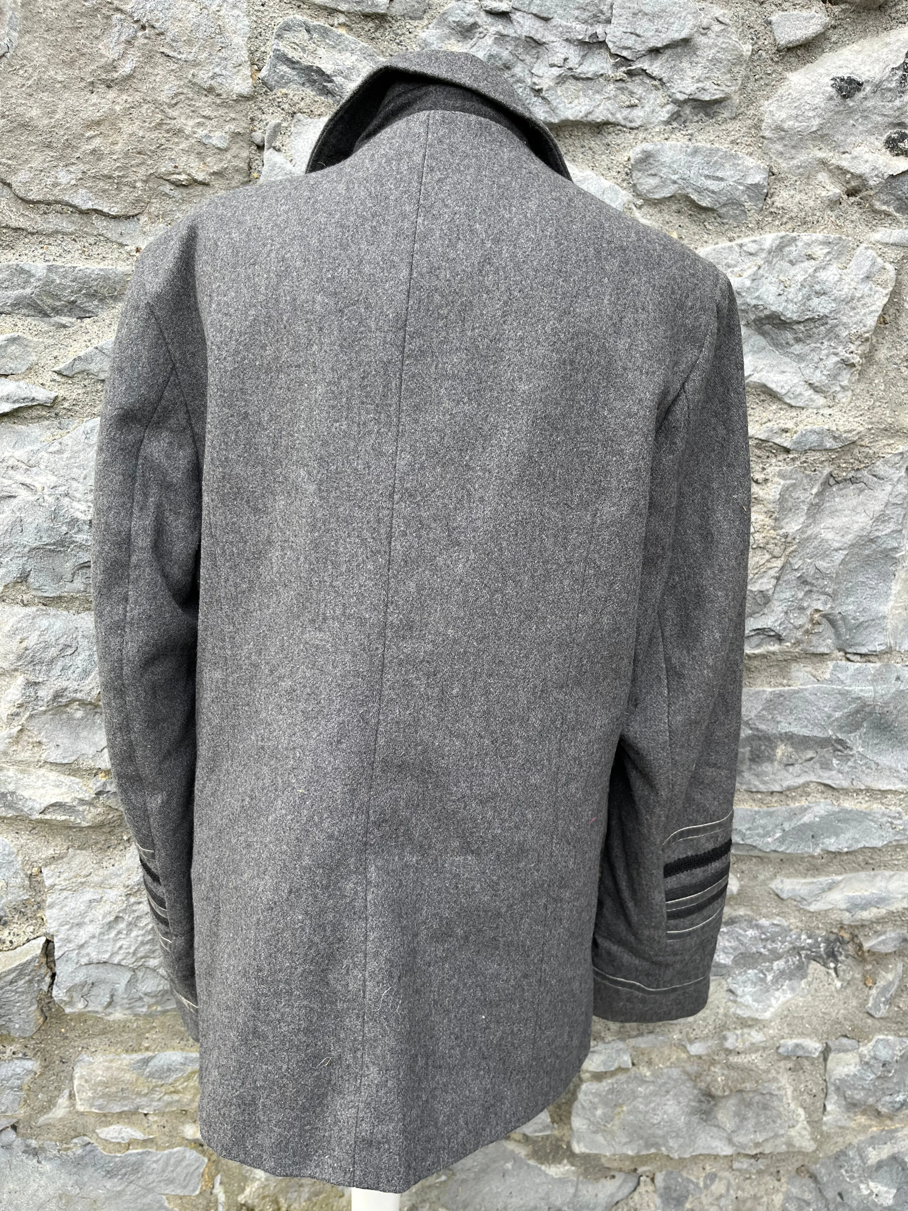 Grey Military Coat Size 10 UK