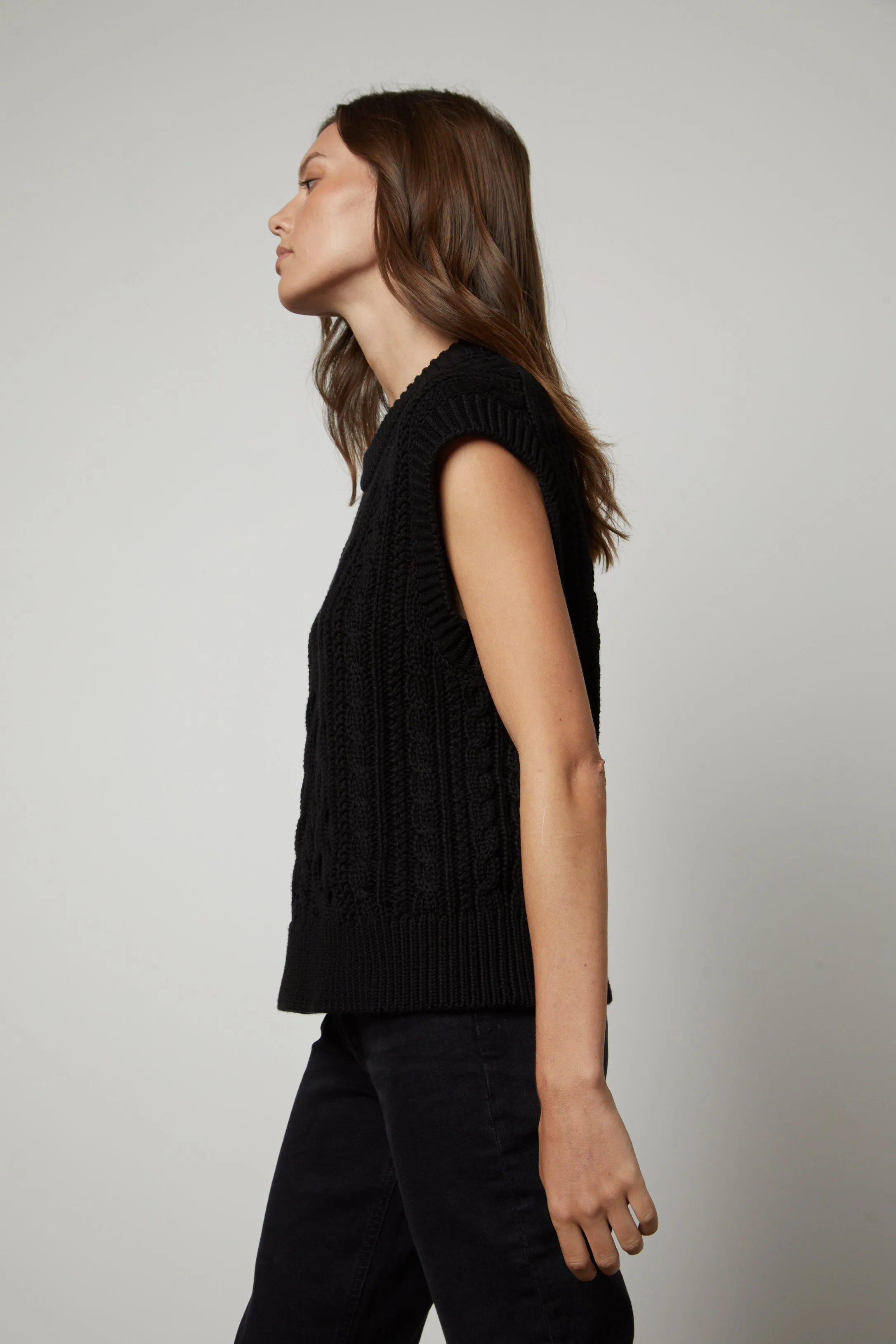 HADDEN KNIT TOP IN BLACK