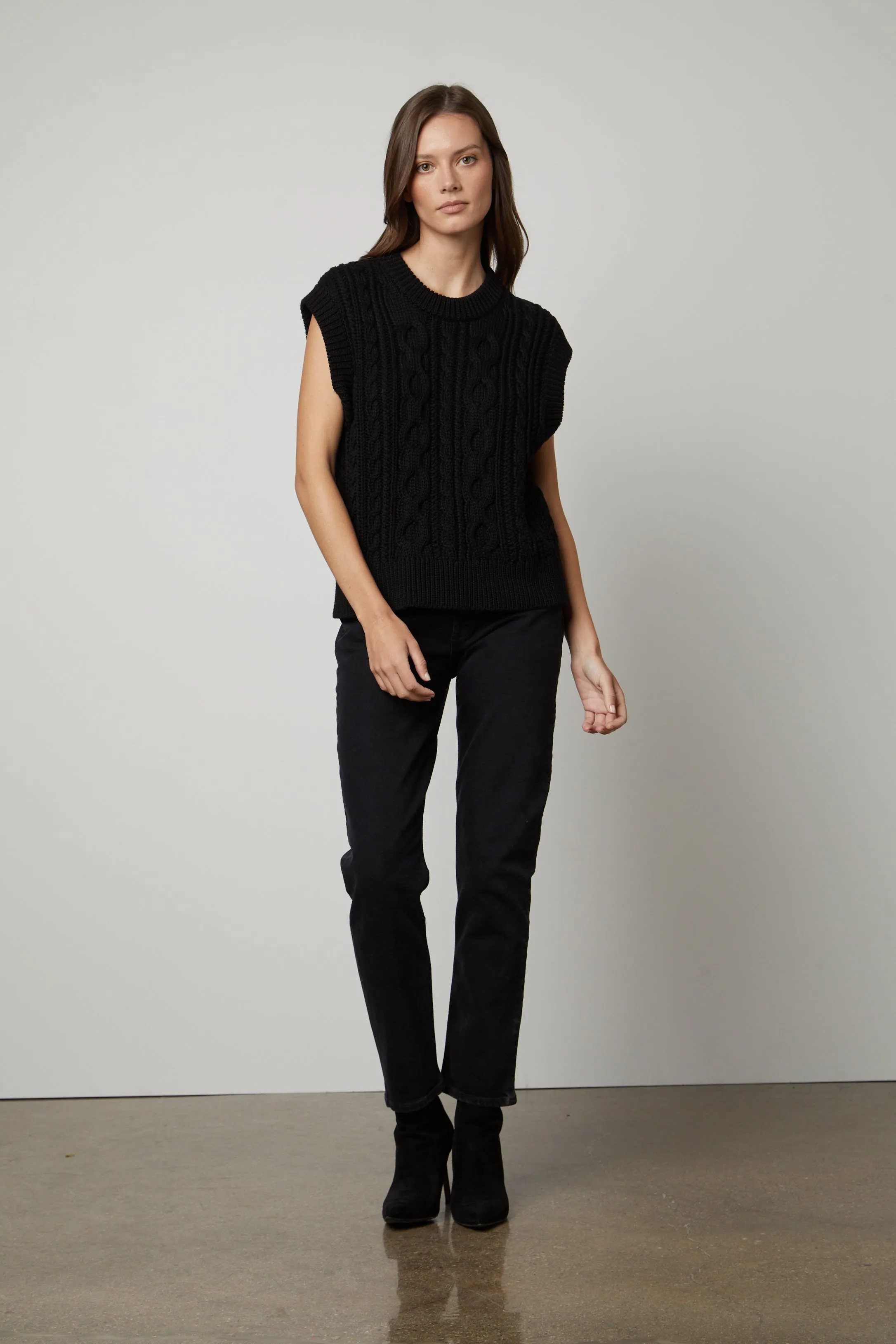 HADDEN KNIT TOP IN BLACK